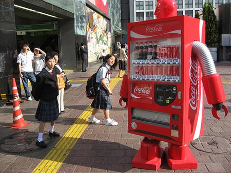 日本的机器人售货机